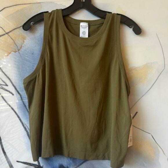 Athleta Olive Green Muscle Tee - Picture 1 of 8
